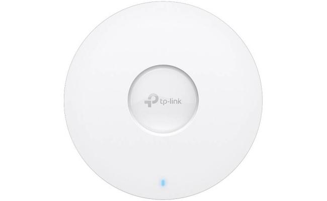 TP-Link EAP613 AX1800 Ceiling Mount Wi-Fi 6 Access Point, 1x Gigabit Ethernet (RJ-45) Port, Internal Omni Antenna, 5 GHz Up to 1201 Mbps & 2.4 GHz Up to 574 Mbps, Self-Healing, Single Pack, White